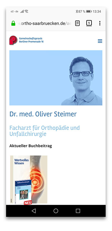 Orthopädie Saarbrücken Webdesign